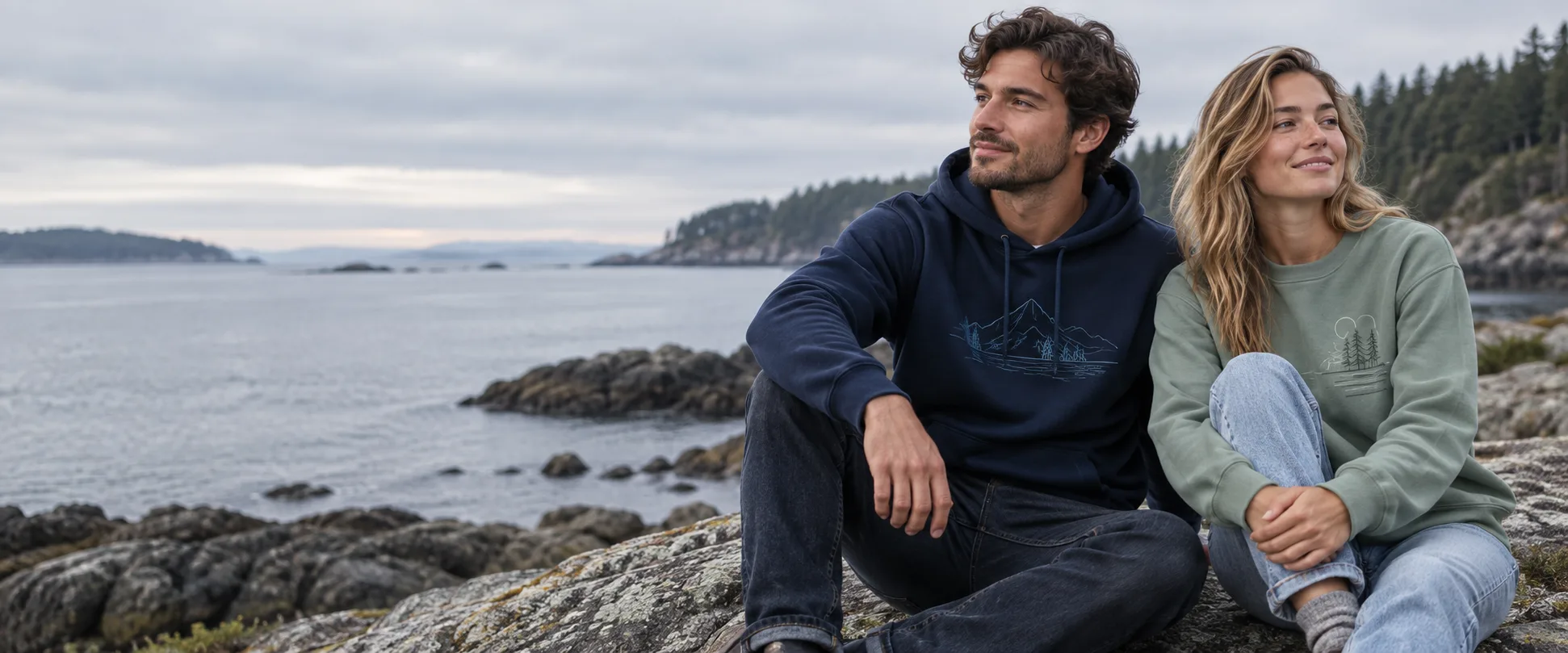 Dwtees hoodies and sweatshirts worn by the coast